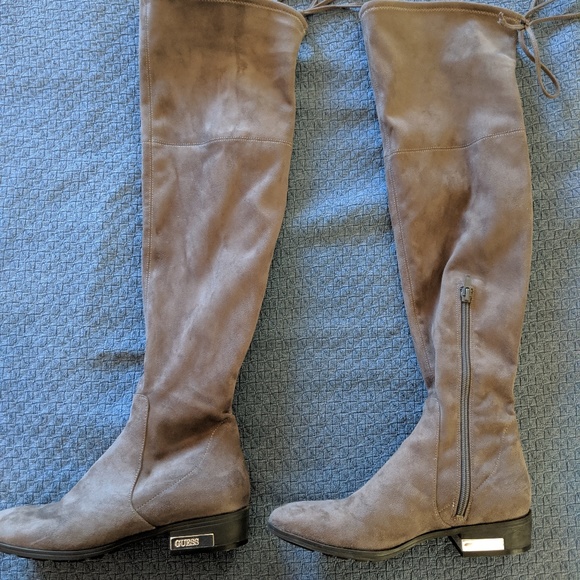 Guess Over the Knee Boots Grey - Picture 2 of 11